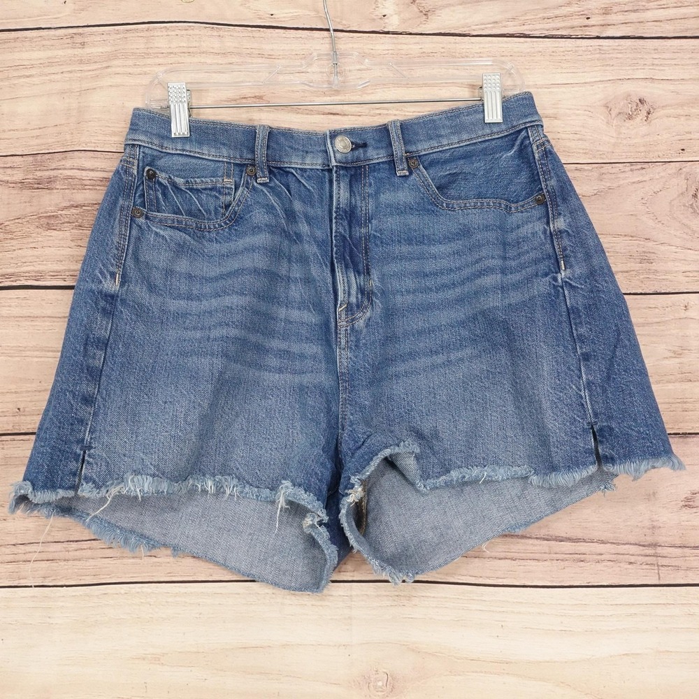 American Eagle Outfitters Highest Rise 90s Boyfriend Denim Shorts Womens 10 Blue
